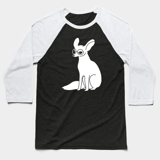 Little Fennec fox Baseball T-Shirt by Wlaurence